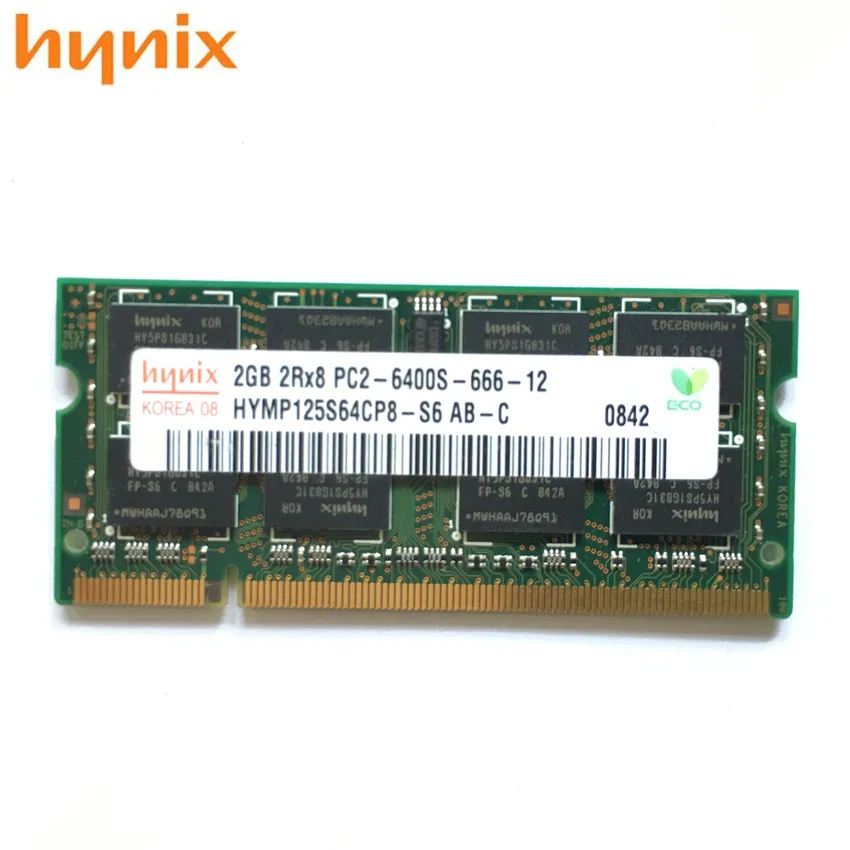 Чипсет Hynix DDR2 2GB 2Rx8 PC2-6400S Laptoop ram 2G DDR2 800MHz PC2 6400S память ноутбука