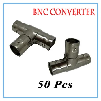

50Pcs BNC female three channel Connector Extender for CCTV Camera Security Video Surveillance System