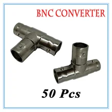 50Pcs BNC female three channel Connector Extender for CCTV Camera Security Video Surveillance System