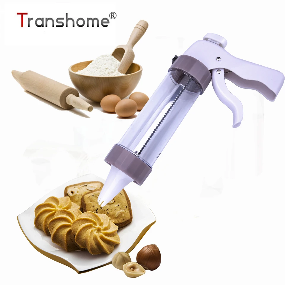 Transhome Cookie Press Set/Kit Gun Cake Decoration Icing Sets 13 Press