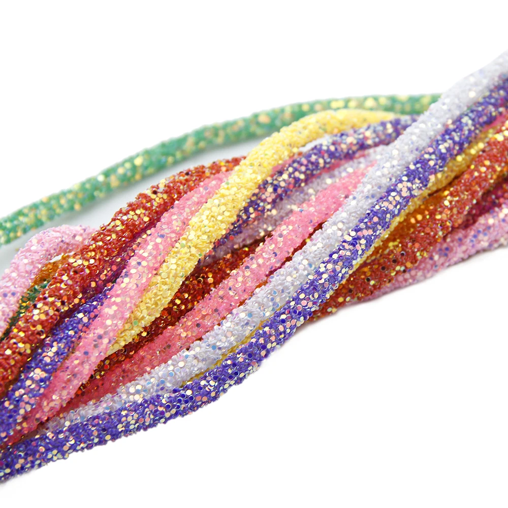

David accessories 6mm Sequin Glitter Tube Rope For Clothing Shoes Accessories DIY Jewelry Bracelet Making Material,1Yc5875