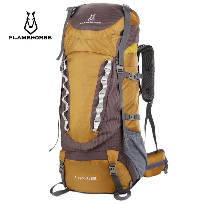 FLAME HORSE Outdoor Mountaineering Backpack 80L Camping Hiking Travel Bag Rucksack Shoulder | Спорт и развлечения