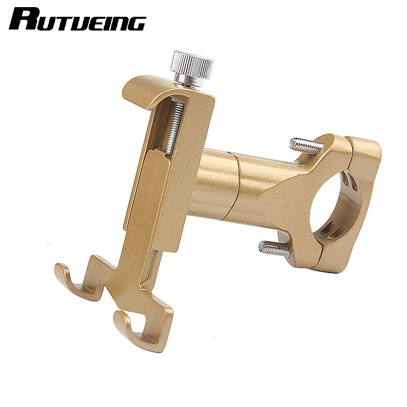 

RUTVEING Bicycle Phone Holder Aluminum Alloy 360 Degree Rotation Handlebar Motorcycle Bike Phone Holder Cycling Phone Support