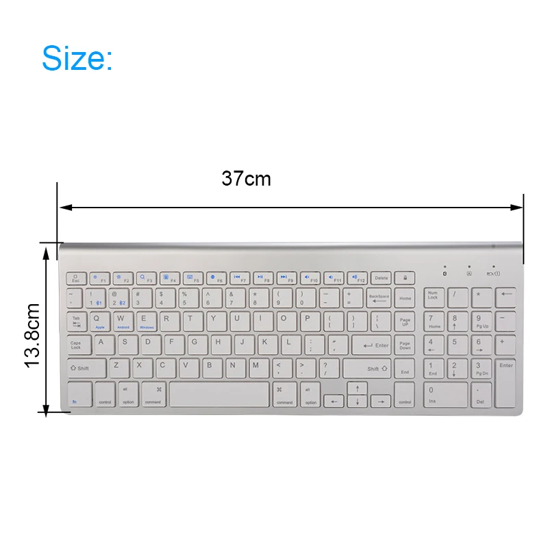 Landas Универсальная Bluetooth беспроводная клавиатура для Mac 102 ключ USB Проводная Bluetooth клавиатура для IOS для Android для Windows ноутбука