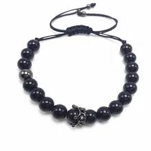 Браслет на ладонь мужчины проложить Лев Крест гантели шлем Будда балансировочная бусина рейки Будда натуральный камень Йога браслет для женщин