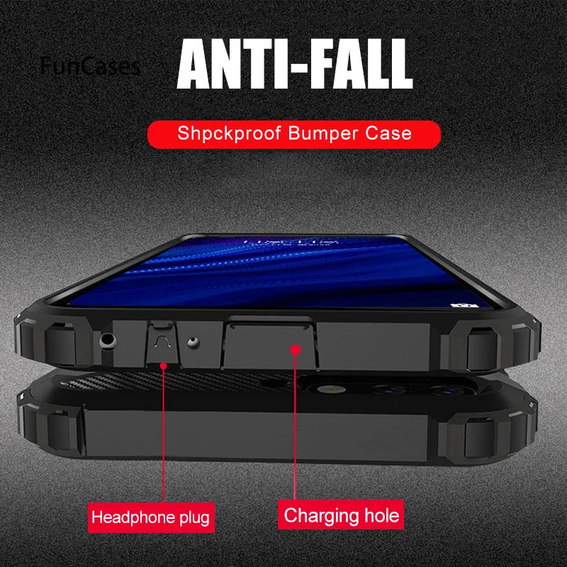 

Luxury Armor Shockproof Case On The For Xiaomi Redmi 7 Note 6 7 Pro 5 Plus Soft Case Cover For Xiaomi Pocophone F1 Back Case