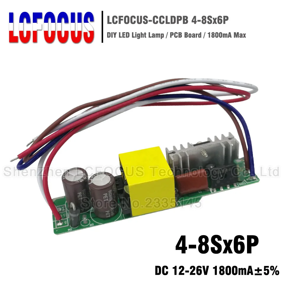 

2pcs 4-8Sx6P LED Driver 1800mA 12-26V 24 30 36 42 48 W Watt Lighting Transformers For 24W 30W 36W 42W 48W Flat Panel Light