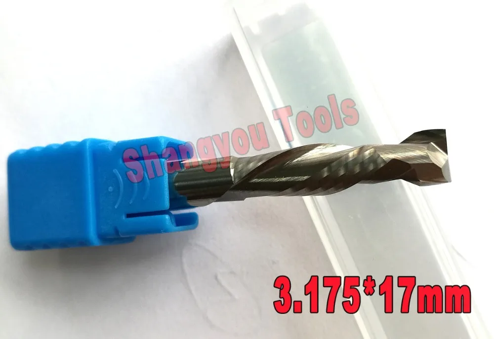5 шт. D3.175x17mm вверх вниз концевые фрезы две флейты спиральные карбидные для ЧПУ