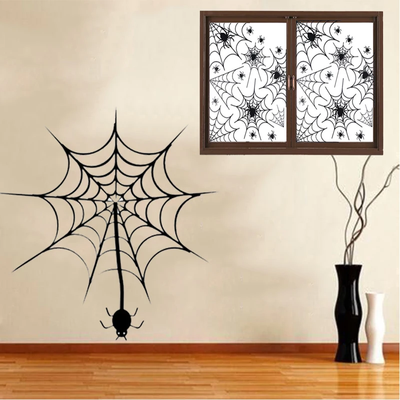 

DIY Spider Web 3D Wall Stickers Home Decoration for Kids Rooms Living Room Bedroom Wall Sticker Window Glass Decals Wallpapers
