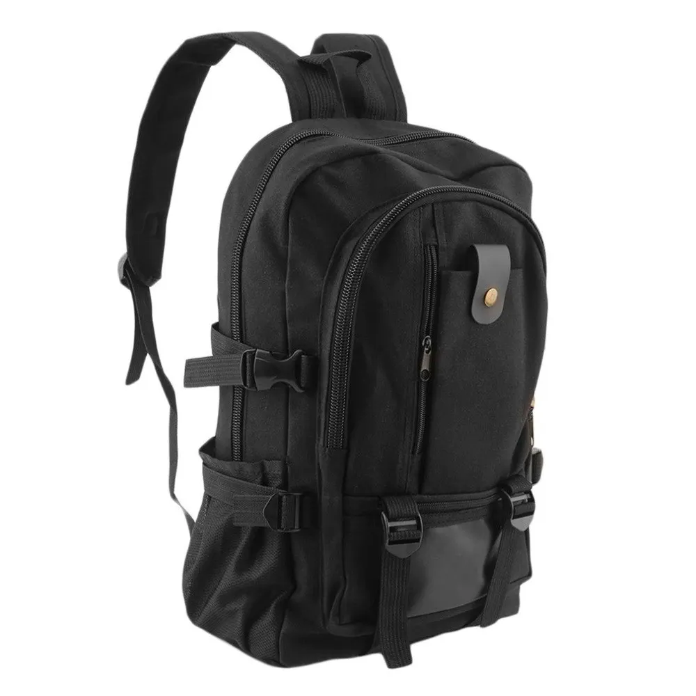 Multifunction men lona mochila escolar vintage bolsa