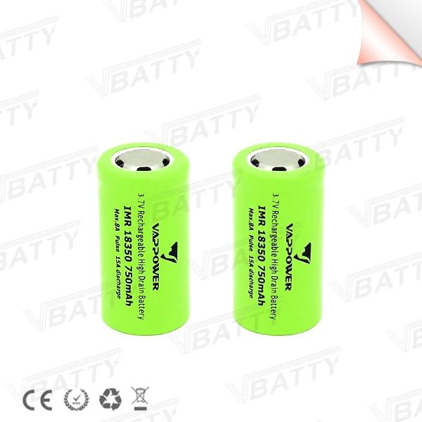 Vappower IMR 18350 750mah 8A 1