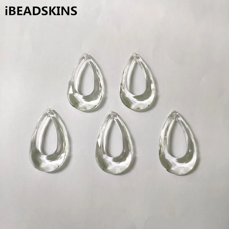 

New arrival 39x22mm 260pcs clear Acrylic drop-shape beads for stud earrings/earrings accessories/Earring parts/ jewelry DIY