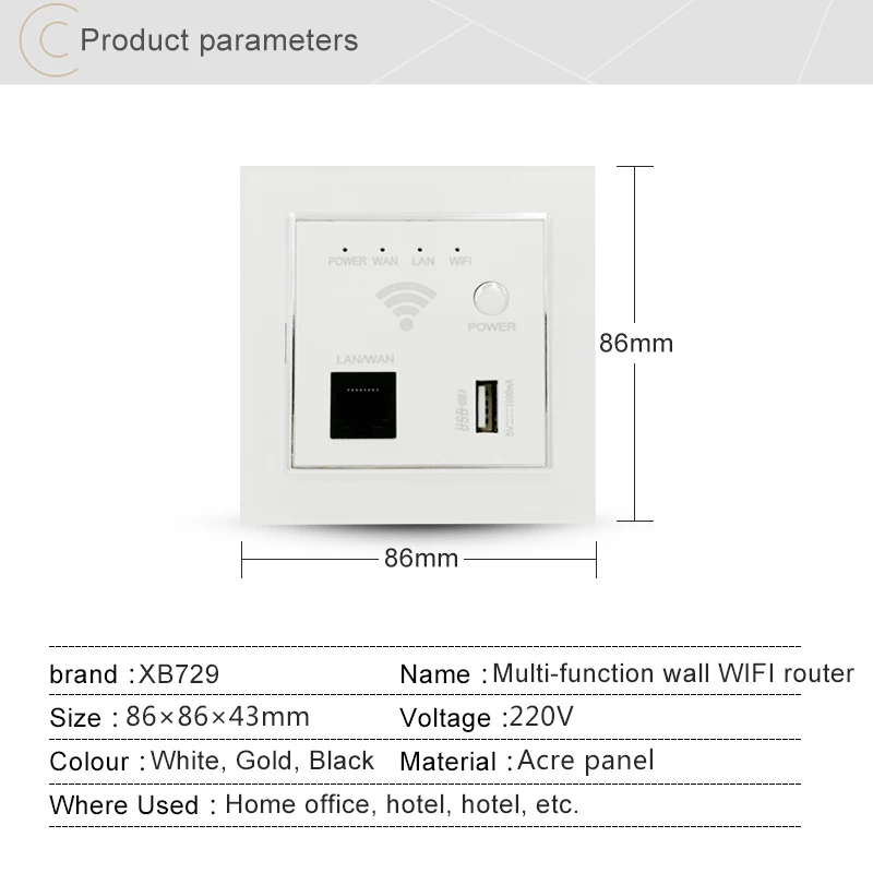 300 Мбит/с точка доступа Wi-Fi 86 Панель в стену AP беспроводной повторитель-маршрутизатор 6dBi усилитель сигнала Wi-Fi 802.11n 10/100 M WAN LAN 220 V
