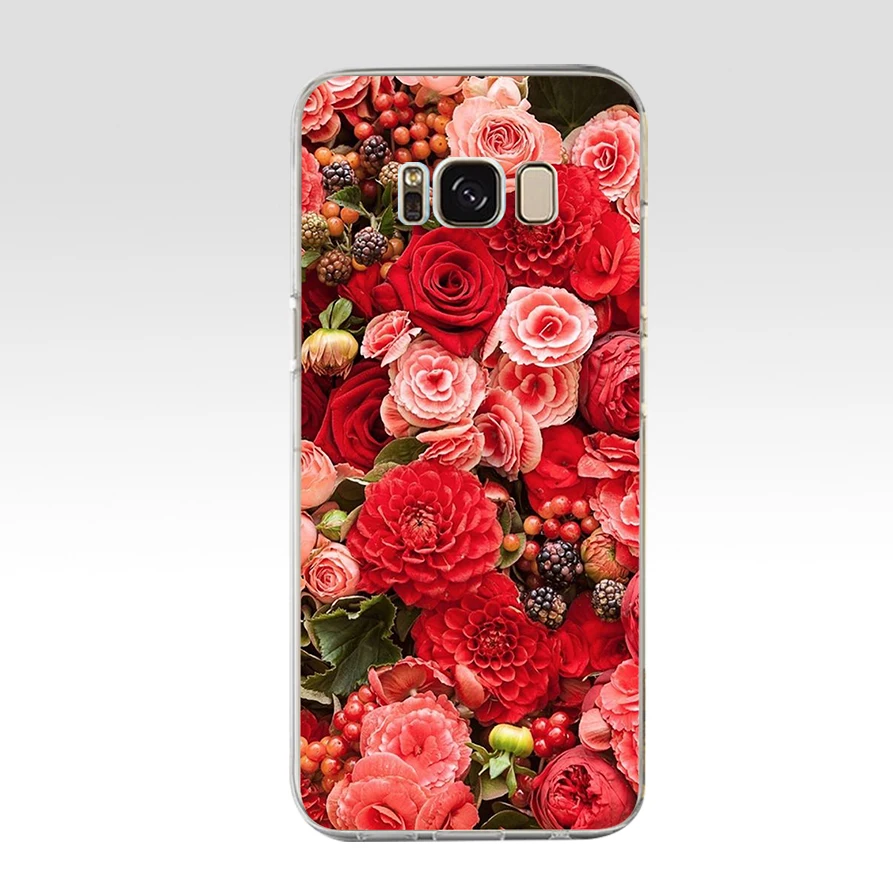 12 г красивый сад красные розы цветы Мягкий ТПУ силиконовый чехол для samsung Galaxy s6 s6 edge s8 s9 plus чехол - Цвет: 9
