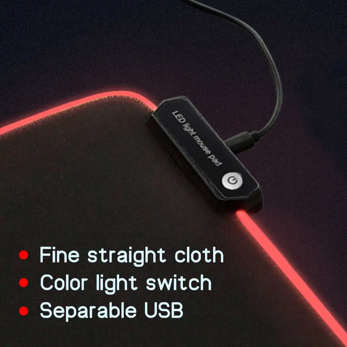 Большой RGB светодиодный игровой коврик для мыши геймерский коврик для мыши светодиодный светильник с подсветкой USB Проводная цветная светящаяся Нескользящая мышь