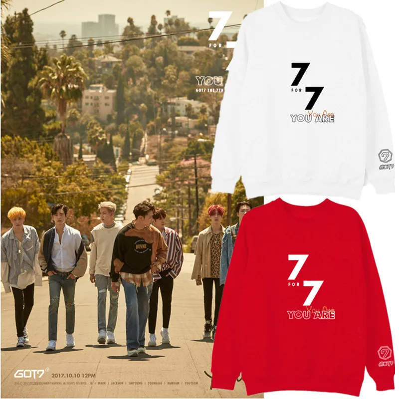 Kpop Got7 альбом 7FOR7 You Are Young Jae свитер с круглым вырезом aid Fight song Одежда Harajuku Корейская
