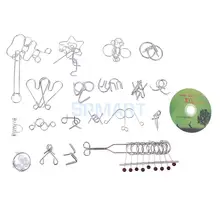 20 шт./компл. Китайский кольцо металлической проволоки головоломки IQ распутывание Магия Логические головоломки игры для взрослых и детей развивающая игрушка