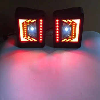 

For Jeep Wrangler JK 07-17 US version/Euro version LED Tail Lights Brake Turn Signal Reverse Lamp Rear Lights Running Light