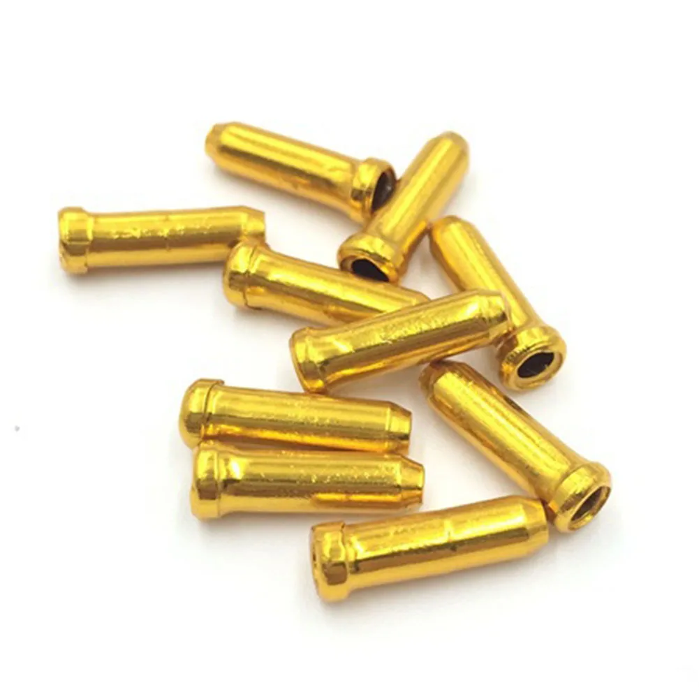 

10 pcs/lot Bike Cycling Bicycle Aluminum Brake Cable Tips Crimps Bicycle Derailleur Shift Cable End Caps Cycling Core Caps~