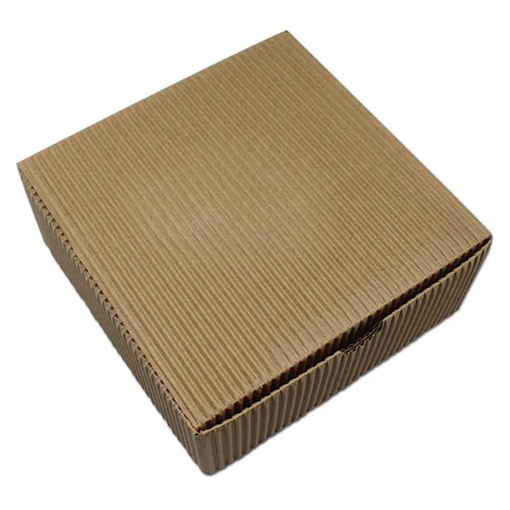 10 шт коричневая крафт-бумага, Гофрированная упаковка для поделок, коробка для подарков ручной работы, коробка для конфет, свадебная посылка, картонная коробка