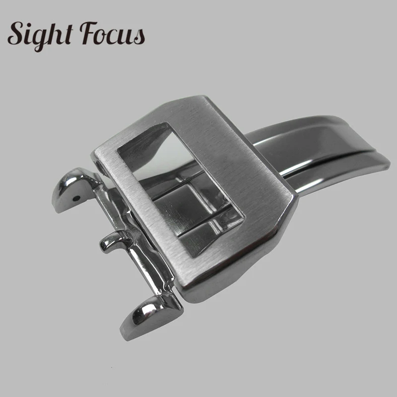 

Quality Stainless Steel Deployment Clasp 18mm Watch Band Leather Strap Deployant Buckle for IWC Big Pilot Folding Clasp Men Belt