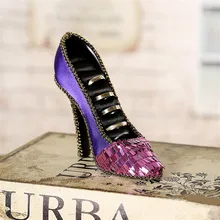 Обувь на высоком каблуке стойки для дисплея обувь в форме атласные украшения держатель подарки женщине на день рождения свадьба декор дома статуэтки, украшение