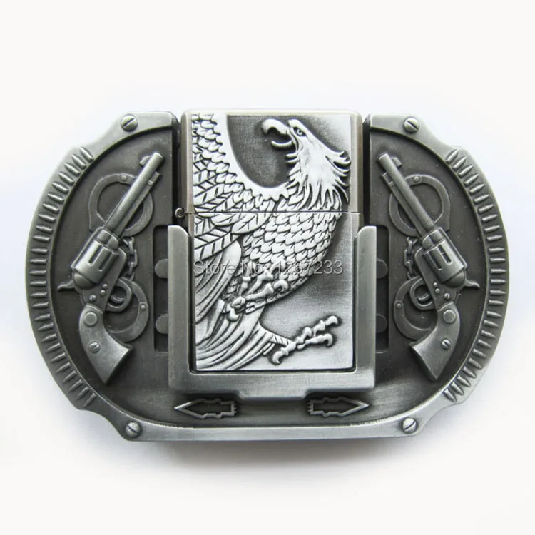 New Vintage Eagle Guns Lighter Belt Buckle Gurtelschnalle Boucle de