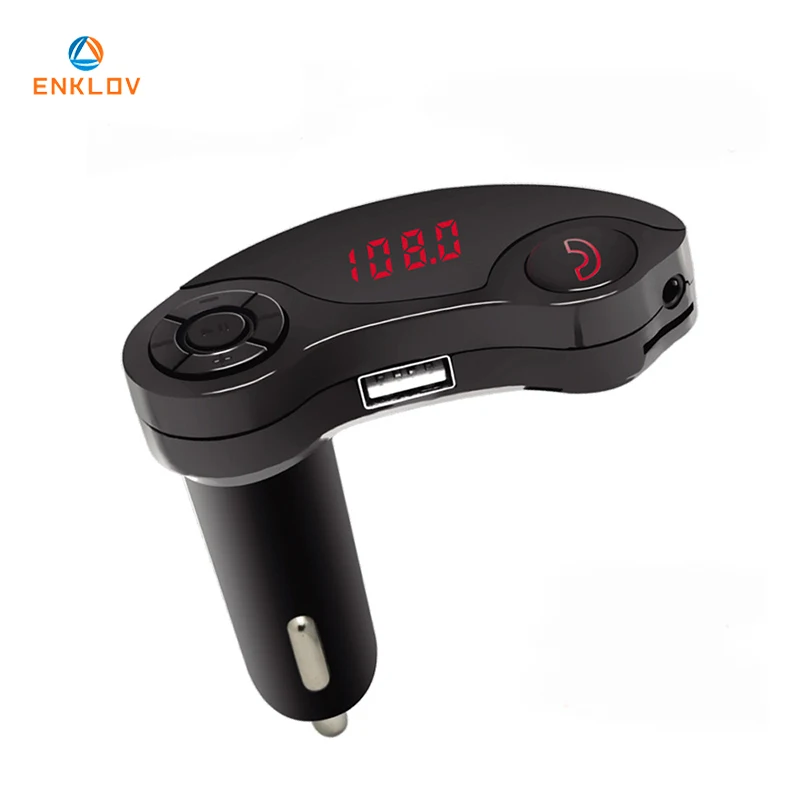ENKLOV GT86S USB Car Bluetooth Adapter Smart Music Fm Transmitter Card