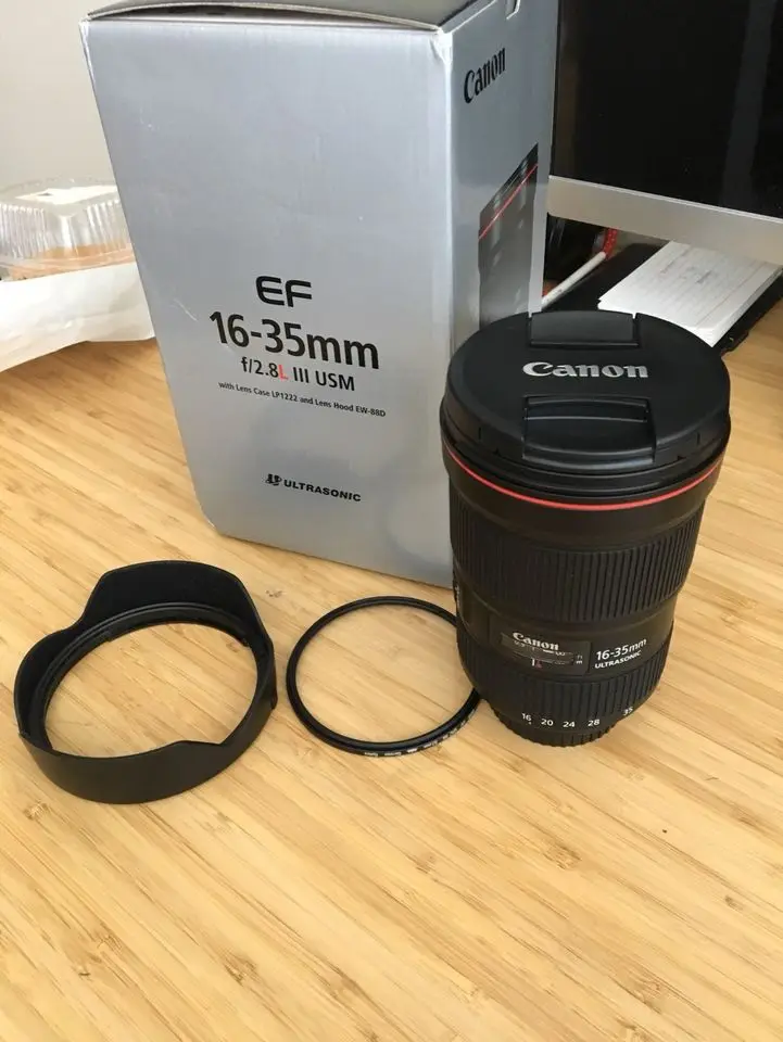 Сверхширокий зум объектив Canon EF 16 35 мм f/2.8L III USM для 1DX II 5DS 5DSR 5D IV 6D 7D 80D 77D