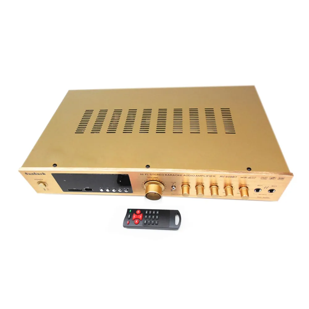 

Karaoke built-in Bluetooth FM SD USB lossless WAV WMA MP3 220V 300W 5-channel HiFi Home Theater AV amplifier