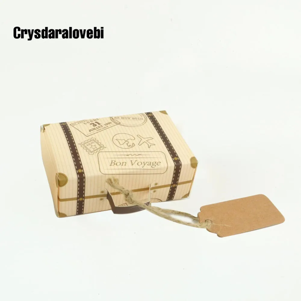 

NEW Creative Mini Suitcase Candy Box Candy Packaging Carton Wedding Gift Box Event & Party Supplies Wedding favors with Card
