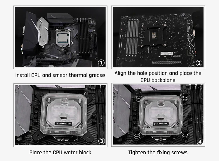 Барроу LTYK3-04-V2, для Intel Lga115x cpu водяные блоки, LRC RGB v2 акриловый микрорежущий микроводный блок водяного охлаждения