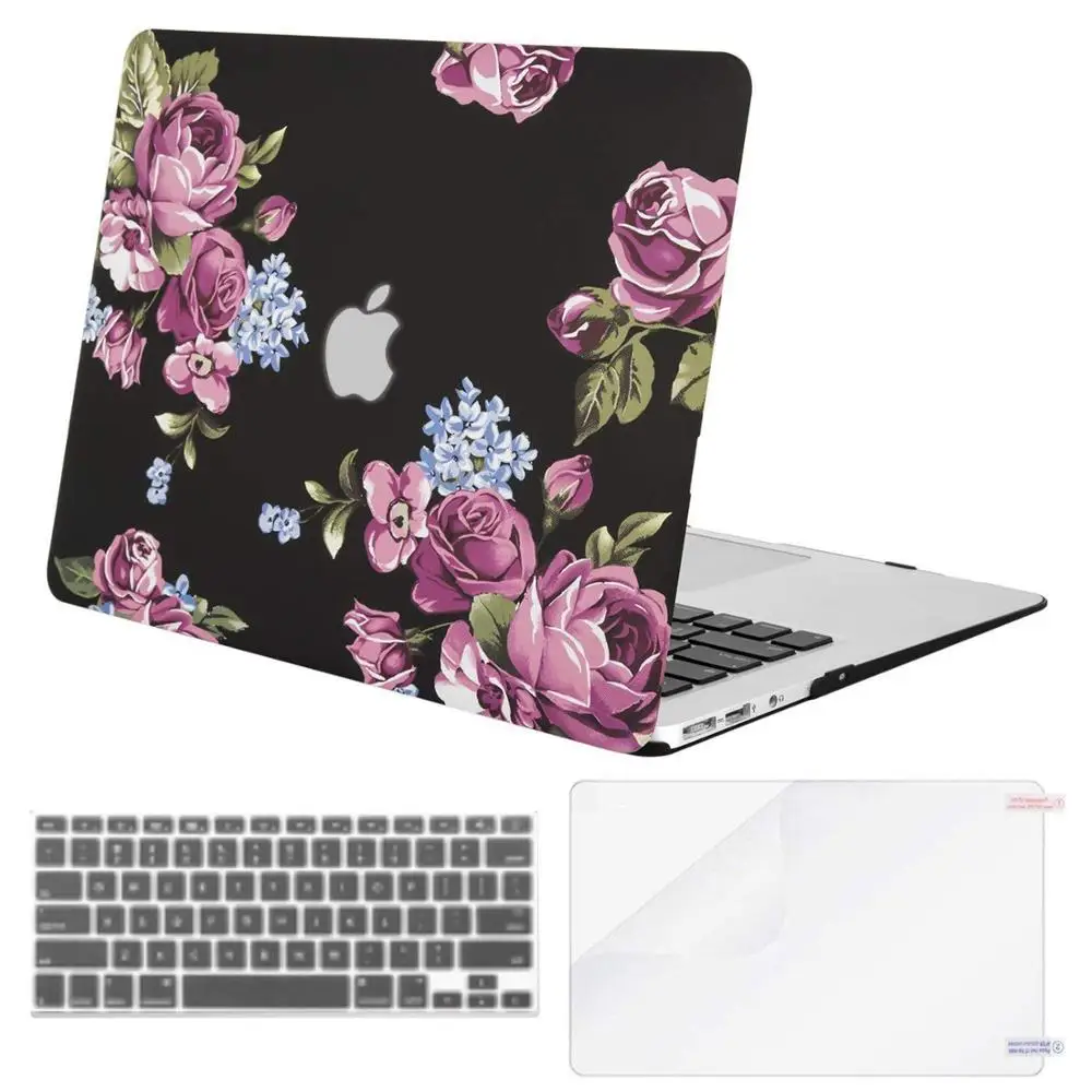 Чехол для ноутбука MOSISO для Apple MacBook Air Pro retina 11 12 13 15 жесткий чехол для ноутбука macbook Air 13+ чехол для клавиатуры - Цвет: Peony