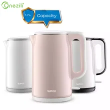 1.7L электрический чайник для воды с автоматической защитой от перегрева проводной Ручной мгновенный нагрев Электрический чайник для здоровья