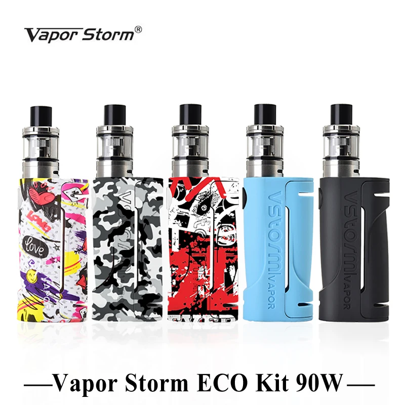 Оригинальный комплект Vapor Storm ECO 90 Вт box mod 510 нить 2 мл вейп-бак атомайзер