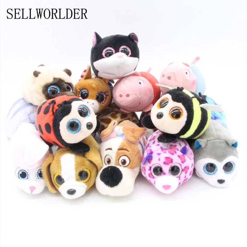 

1pcs Ty Beanie Boos Original Big Eyes 8cm TSUM TSUM Dog Cats Pigs Pets Plush Animal Dolls & Accessories Stuffed Toys