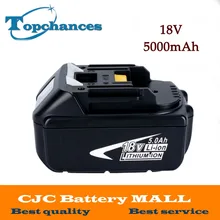 High Capacity 5000mAh 18V Li-ion Replacement Battery for Makita BL1850 BL1830 BL1845 BL1840 LXT With Power Light