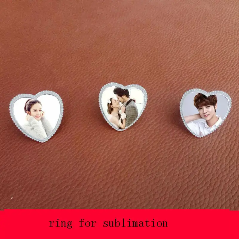 

blank ring for sublimation heart rings jewelry for heat tranfer printing DIY gift blank material personality creative gift