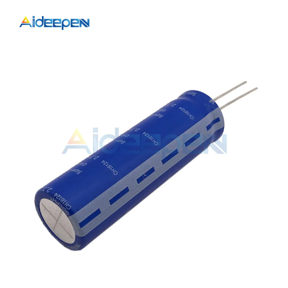 Super Farad Capacitor 2.7V 100F 18*60mm High Frequency Low ESR 2 Pin Soft Feet 2.7V100F Single Super Capacitor for Car