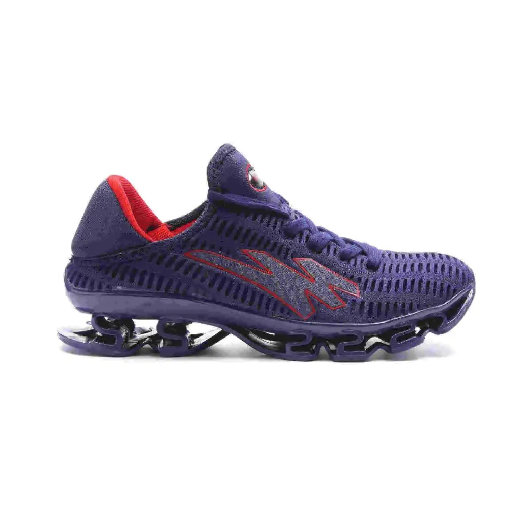 Joomra/брендовая спортивная обувь для бега; спортивные кроссовки с полой подошвой; большой размер 48; нескользящие кроссовки с сетчатой поверхностью; zapatos de hombre - Цвет: Blue