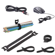 100 Pieces Adjustable Strap Reusable Ties Tidy Wrapped Hook and Loop Black P3 100 Pieces Adjustable Strap Reusable Ties Tidy Wrapped Hook and Loop Black P3