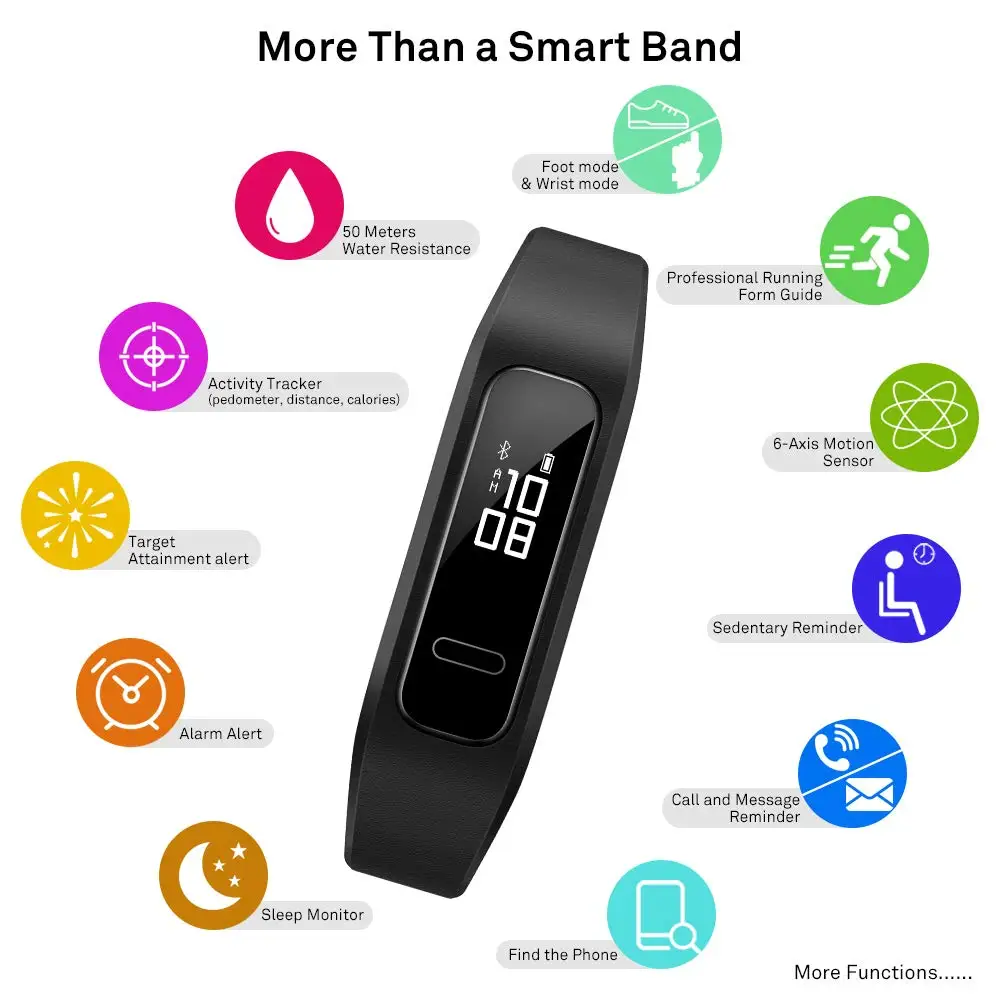 Смарт часы Huawei Band 3e с фитнес трекером водостойкие до 5 атм|Смарт-браслеты| |