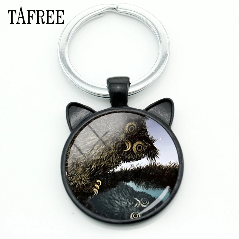 

TAFREE Hedgehog In The Fog Keychains Fashion Owl Animals Art Photo Key Chain Keyring Handbags Car Best Friend Jewelry Gift HF36