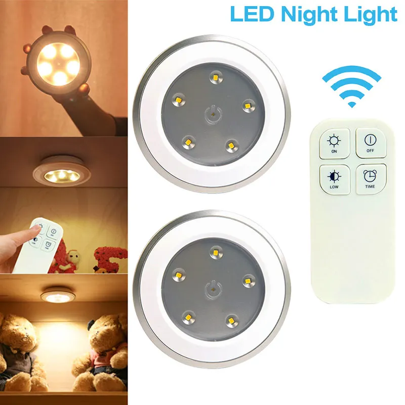 

Wireless Romote Control LED Night Light Stick-to-Anywhere Tap Light for Cabinet Bedroom Hallway AI88