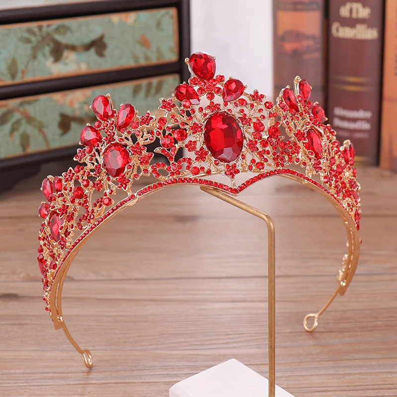 

European Girls Princess Crown Rhinestone Wedding Hair Accessories for Women Bridal Headpieces Fashion Jewelry Crowns and Tiaras