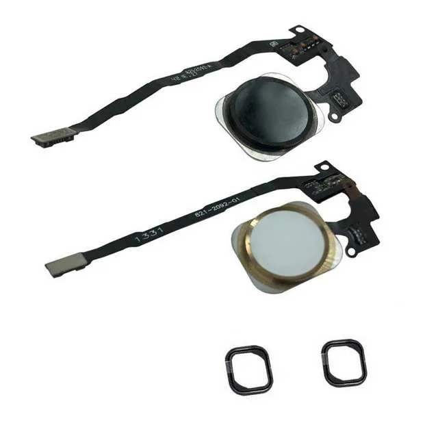 

For iPhone 5S SE Home Button Fingerprint With Flex Cable With Rubber Sticker No Touch ID Replacement