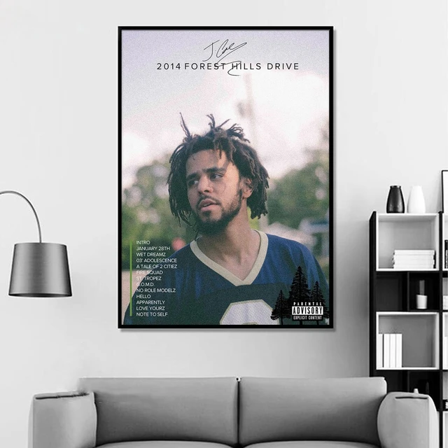 J.COLE (2014 Forest Hills Drive) album cover, digital print