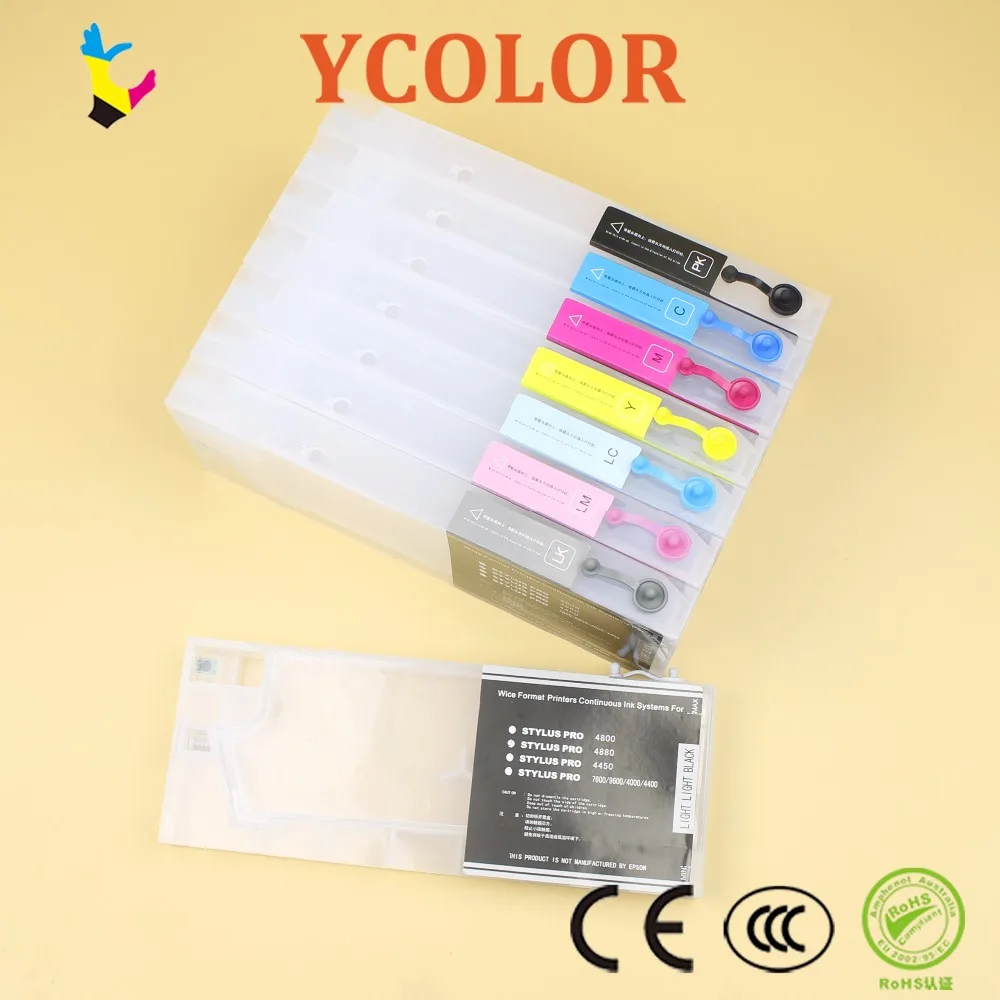 Ink Cartridge With Reset Chip 4880 4800 4000 7600 9600 for Epson Stylus Pro 4880 Ink Tank Cartridge 300ml