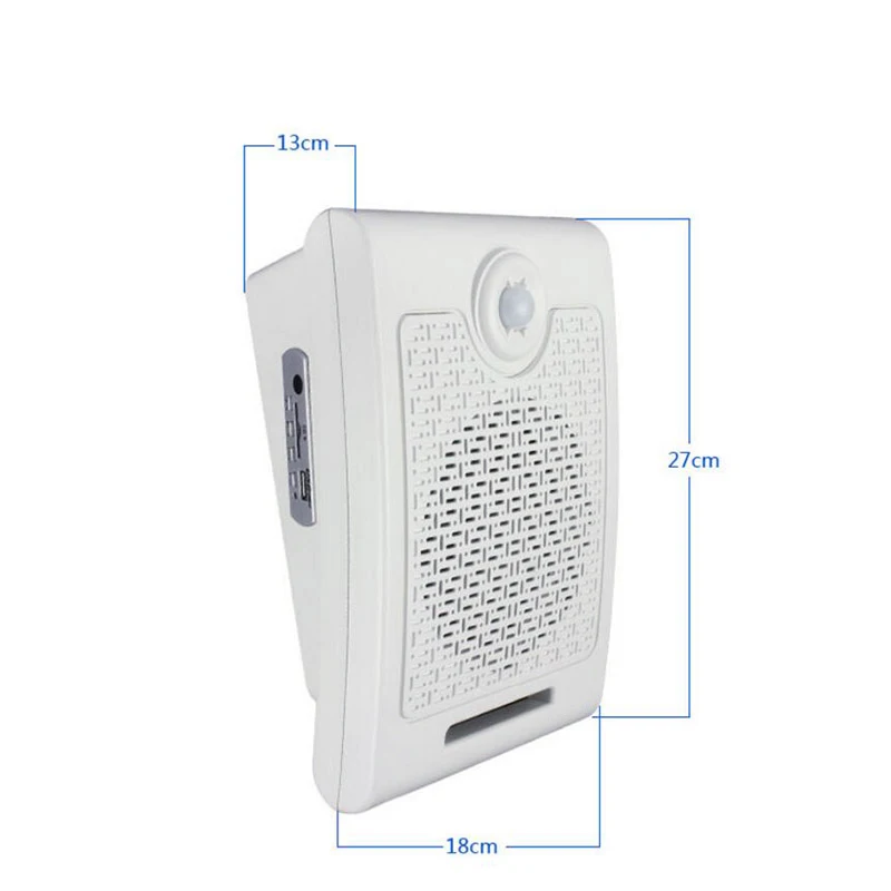 WT01 настенный движения PIR Сенсор аудио Динамик инфракрасный нательный датчик сигнализации общественного места речевых сообщений отсутствуют SD карты играть