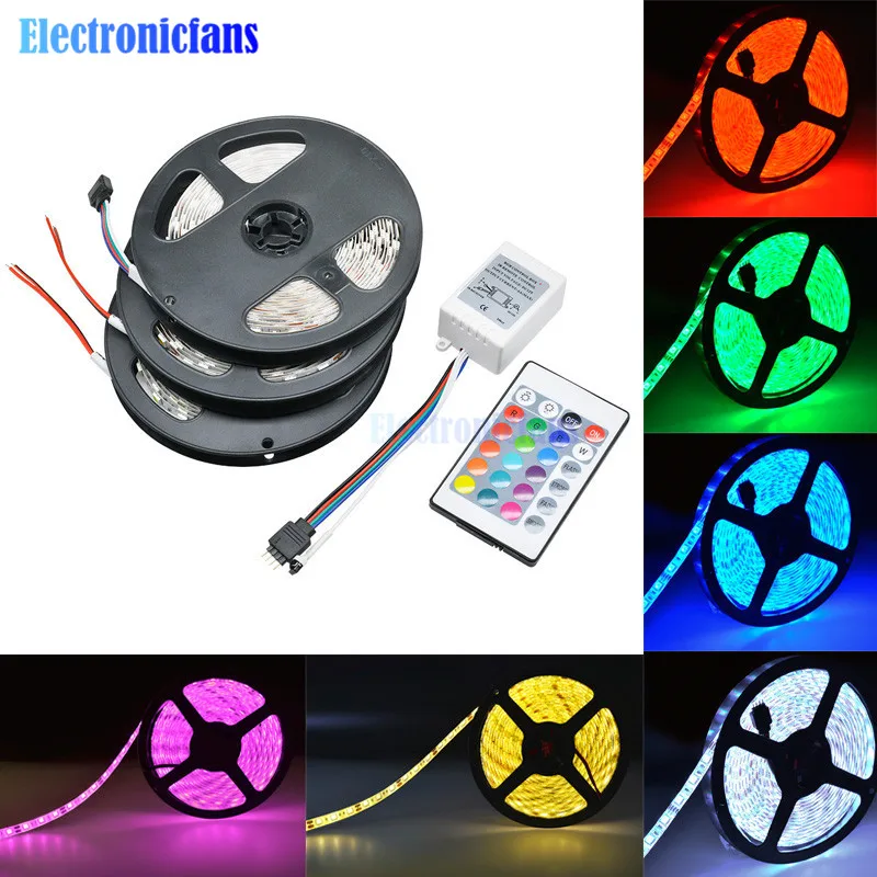 

5 Meter Waterproof RGB Led Strip Light Tape 300Leds SMD 5050 DC 12V LED Strip Lighting Diode Ribbon Tape Flexible 5M 10 Colors